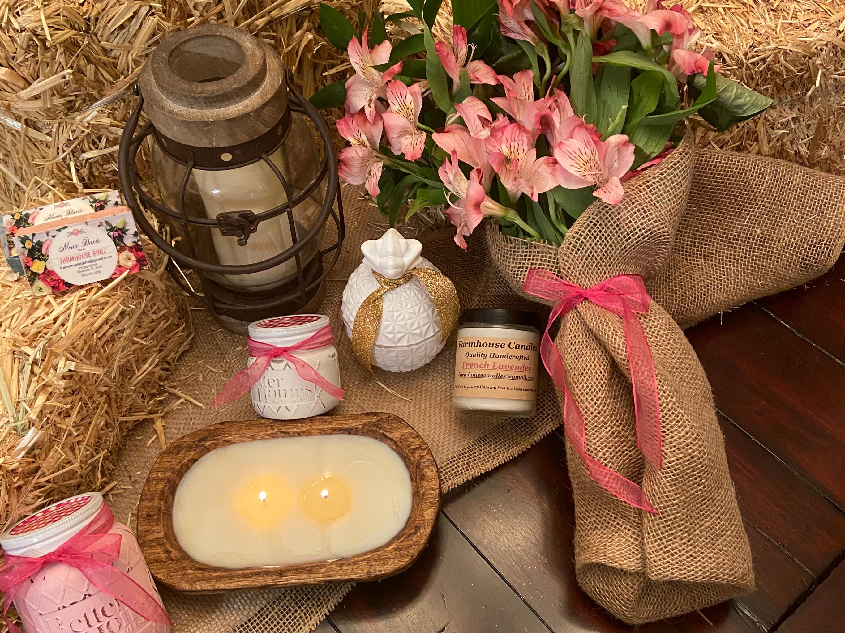 Wooden Bowl Candle