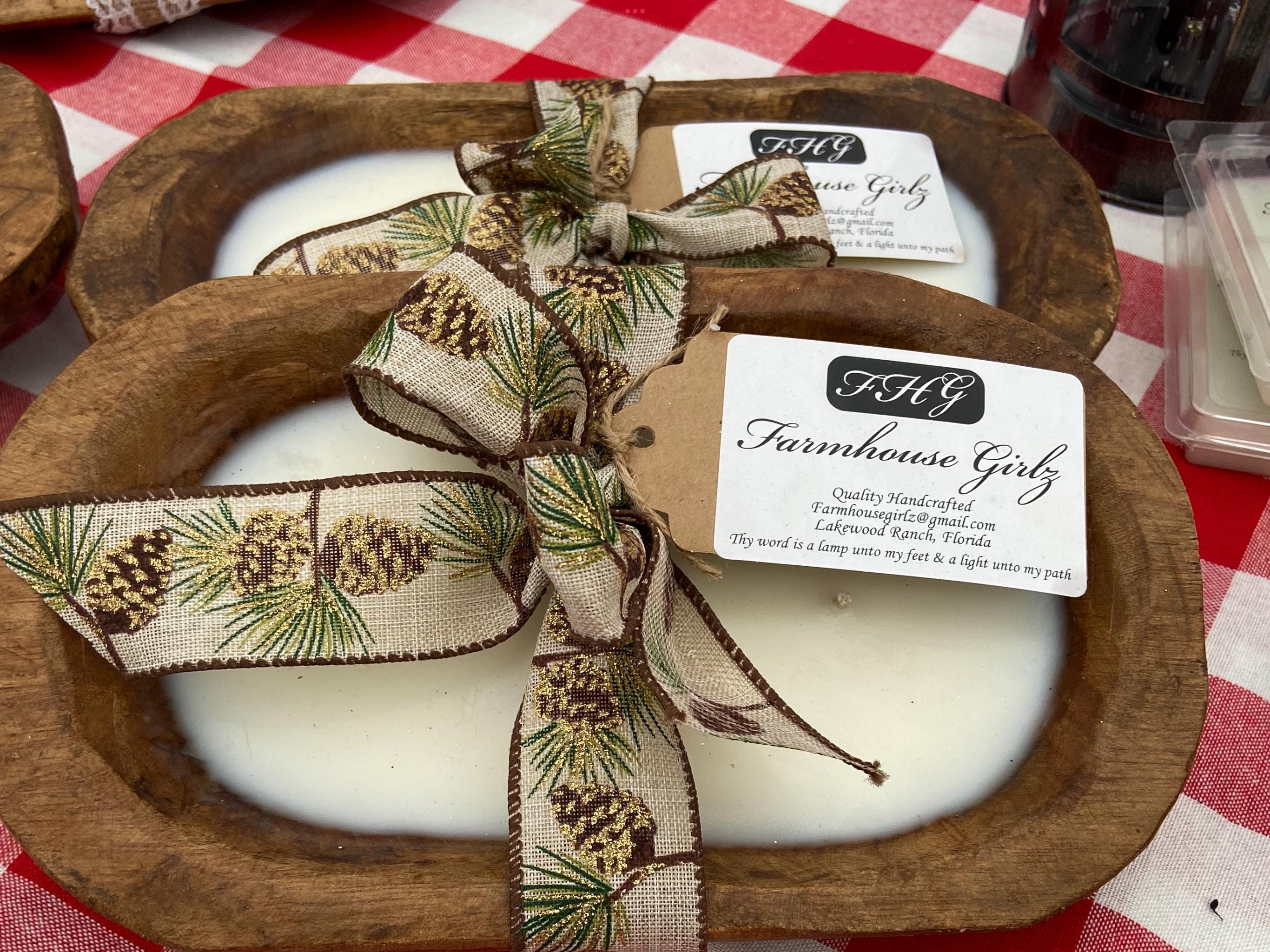 Wooden Bowl Candle